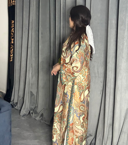 Printed Doria Lawn Shirt / Kaftan