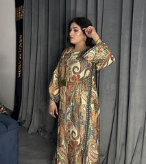Printed Doria Lawn Shirt / Kaftan