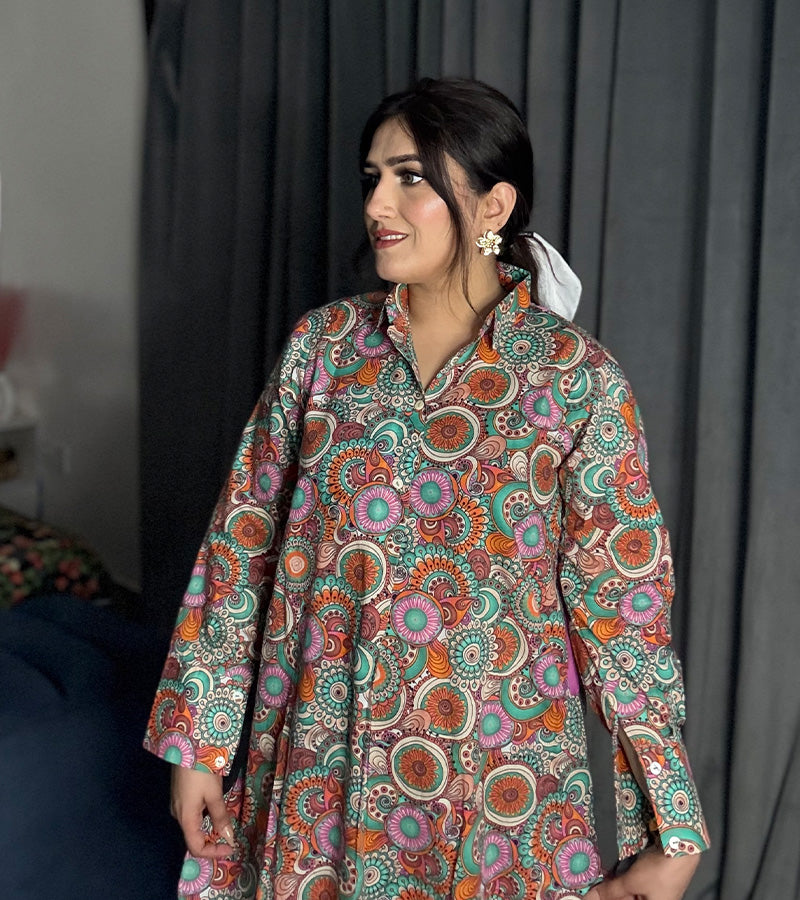 Printed Lawn cotton Co-ord sets Multi Color