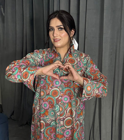 Printed Lawn cotton Co-ord sets Multi Color