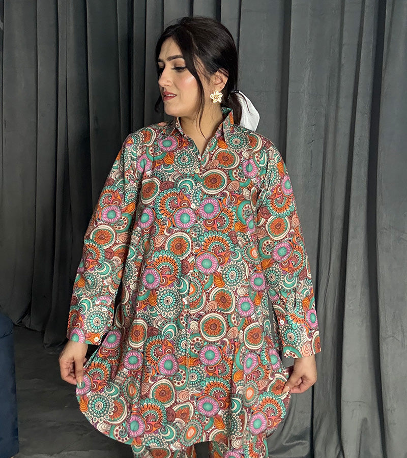 Printed Lawn cotton Co-ord sets Multi Color